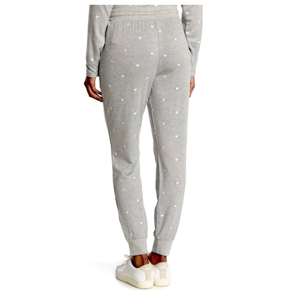 Splendid Embroidered ♡ Hearts Knit Joggers - Picture 3 of 7